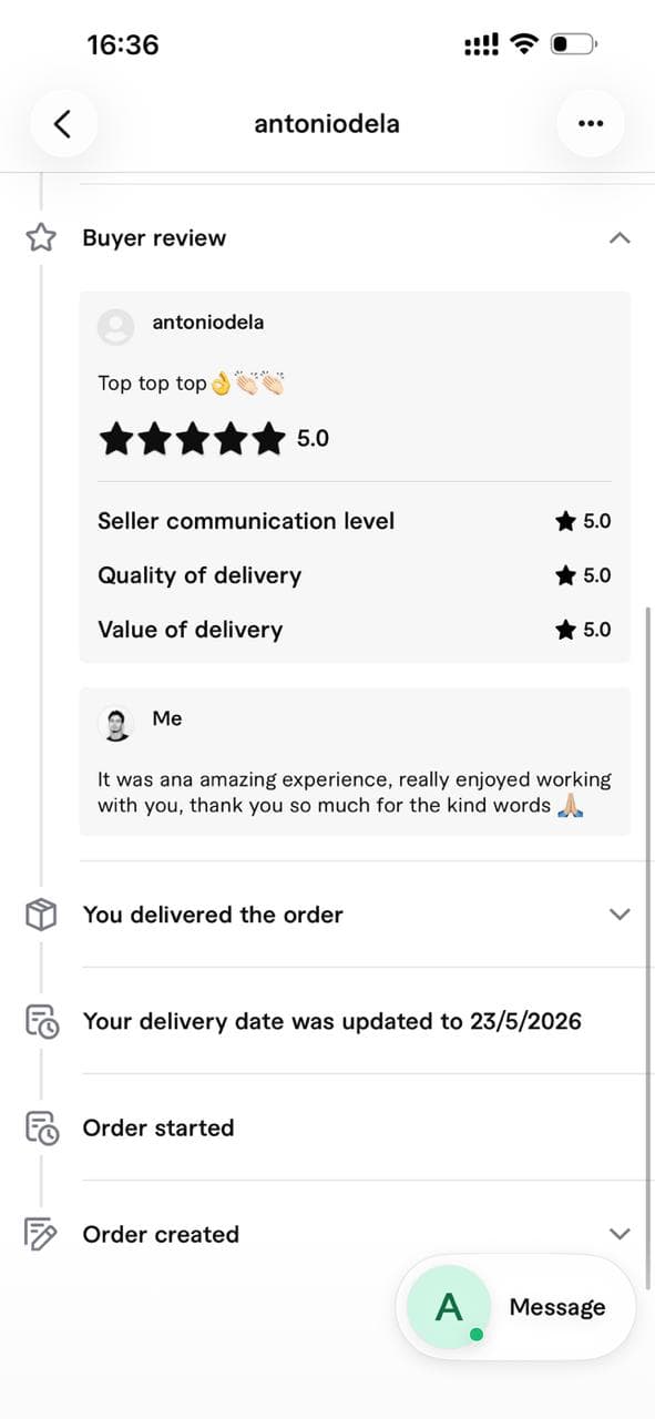 Fiverr review from bullygraphics